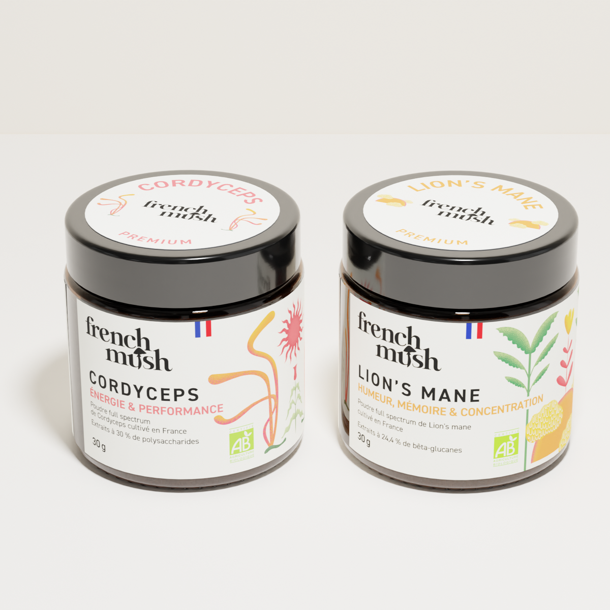 The Mental and Energy Pack extracted into powders