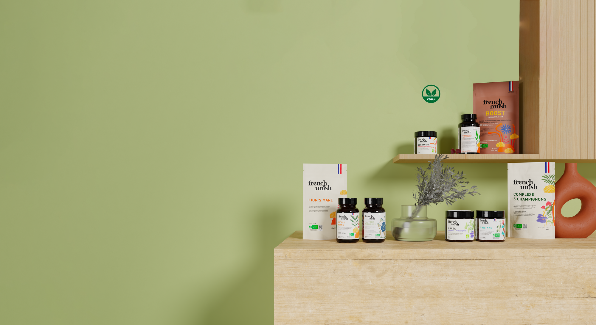 French Mush compléments alimentaires à base d'extraits de champignons médicinaux biologiques fabriqués en France - Automne