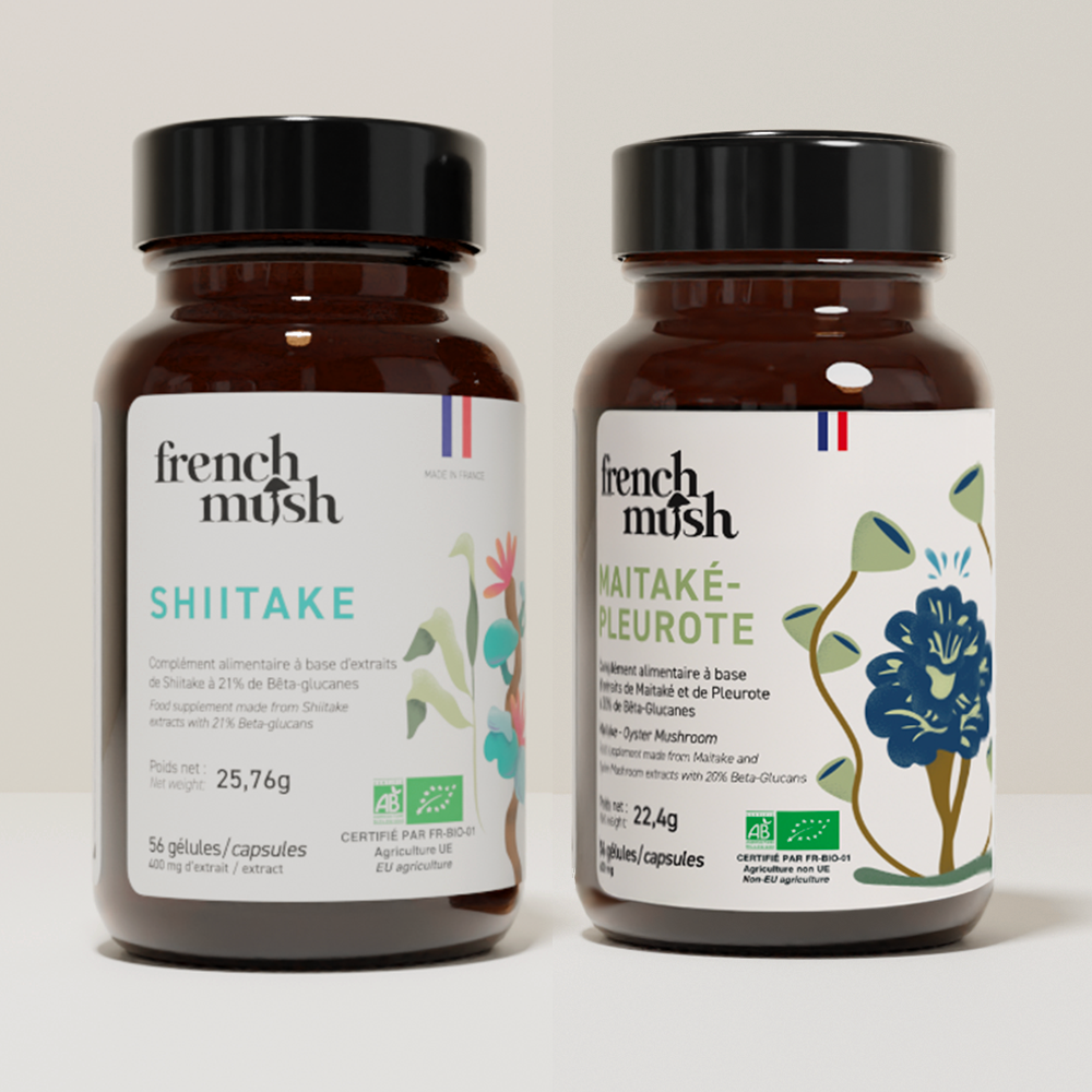 French Mush compléments alimentaires à base d'extraits de champignons médicinaux biologiques fabriqués en France Pack perte de poids - -