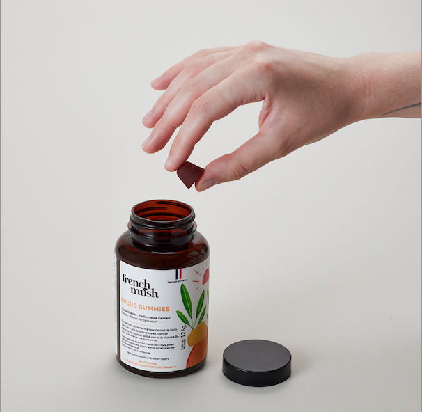 ingrédients Gummies Focus - French Mush compléments alimentaires à base d'extraits de champignons médicinaux biologiques fabriqués en France