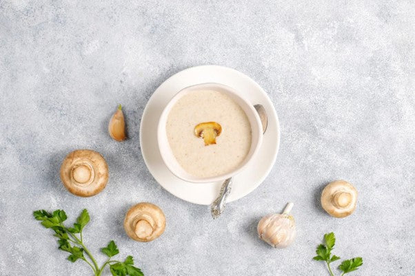 café à base de champignons