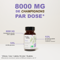 French Mush compléments alimentaires à base d'extraits de champignons médicinaux biologiques fabriqués en France - 800mg d'extraits concentrés par dose - Chaga