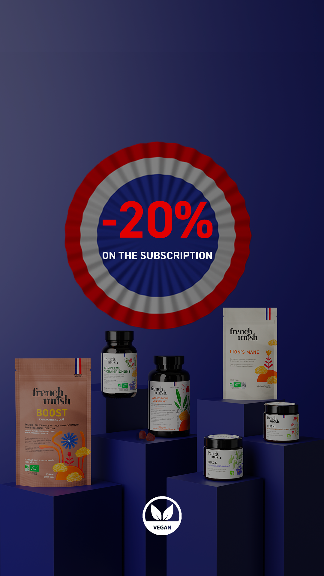French Mush dietary supplements made from organic medicinal mushroom extracts produced in France - French Days