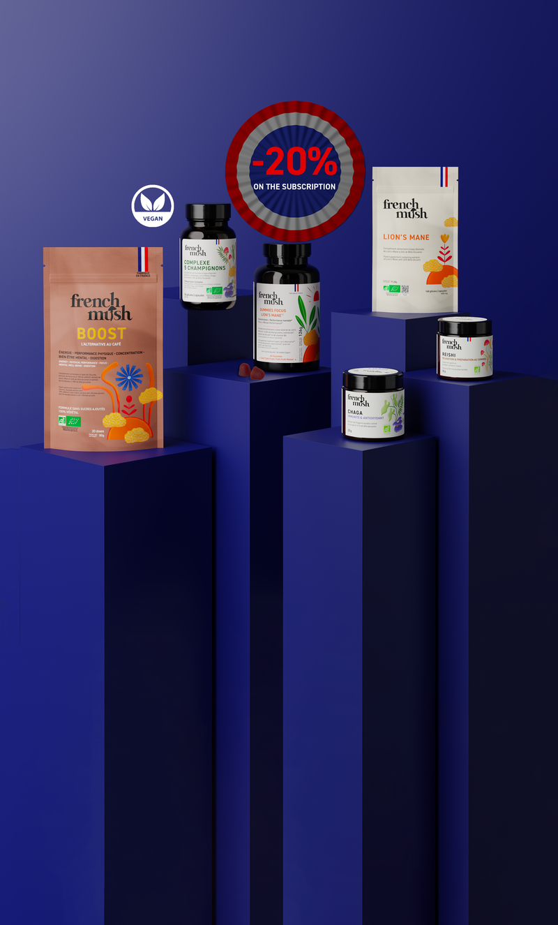 French Mush dietary supplements made from organic medicinal mushroom extracts produced in France - French Days