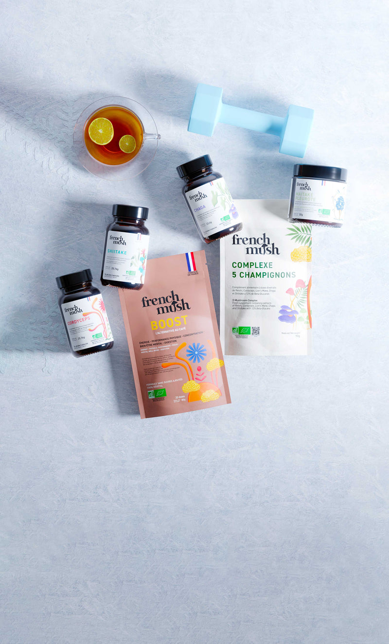 French Mush compléments alimentaires à base d'extraits de champignons médicinaux biologiques fabriqués en France - metabolisme et perte de poids après fete