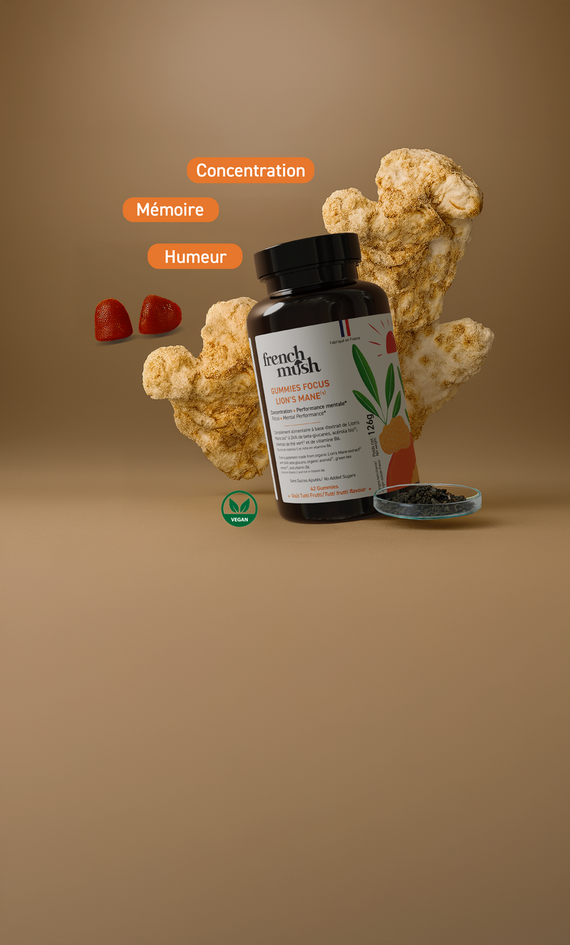 French Mush compléments alimentaires à base d'extraits de champignons médicinaux biologiques fabriqués en France