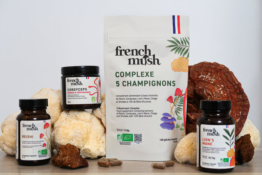 French Mush complements alimentaires a base d'extraits de champignons biologiques