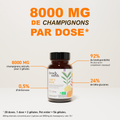 French Mush compléments alimentaires à base d'extraits de champignons médicinaux biologiques fabriqués en France - 800mg d'extraits concentrés par dose - Lion's Mane