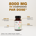 French Mush compléments alimentaires à base d'extraits de champignons médicinaux biologiques fabriqués en France - 800mg d'extraits concentrés par dose - Reishi