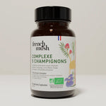 French Mush compléments alimentaires à base d'extraits de champignons médicinaux biologiques fabriqués en France - Complexe 5 Champignons Bio - French Mush-gélules