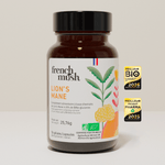French Mush compléments alimentaires à base d'extraits de champignons médicinaux biologiques fabriqués en France Le Lion’s Mane Bio - gélules -