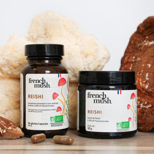 French Mush compléments alimentaires à base d'extraits de champignons médicinaux biologiques fabriqués en France Livret explicatif des champignons bio et naturels - autre -