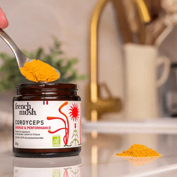 French Mush compléments alimentaires à base d'extraits de champignons médicinaux biologiques fabriqués en France Livret explicatif des champignons bio et naturel - italien - autre -