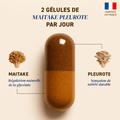 French Mush compléments alimentaires à base d'extraits de champignons médicinaux biologiques fabriqués en France Duo Maïtake Pleurote Bio - gélules -