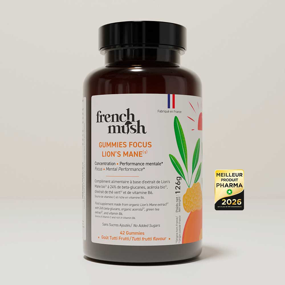 French Mush compléments alimentaires à base d'extraits de champignons médicinaux biologiques fabriqués en France - Gummies Focus - French Mush - gummies