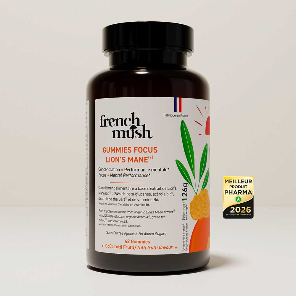 French Mush compléments alimentaires à base d'extraits de champignons médicinaux biologiques fabriqués en France - Gummies Focus - French Mush - gummies