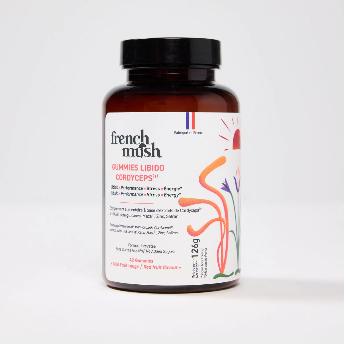 French Mush compléments alimentaires à base d'extraits de champignons médicinaux biologiques fabriqués en France Gummies Libido - gummies -