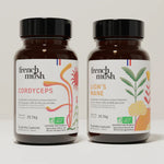 French Mush compléments alimentaires à base d'extraits de champignons médicinaux biologiques fabriqués en France - Le Pack Mental et Énergie Gélules Bio - French Mush-gélules