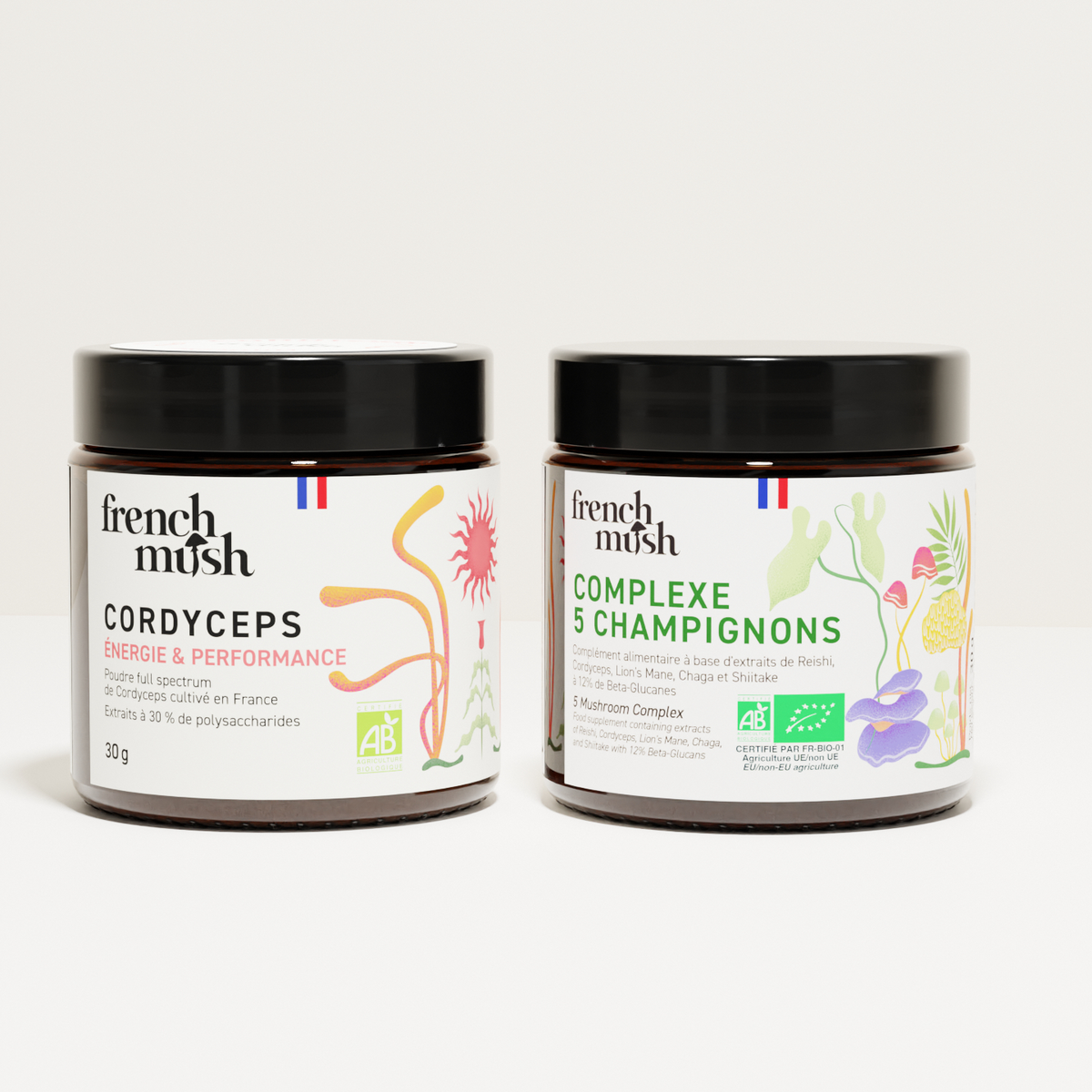 Lion's Mane bio French Mush - Champignon en poudre 24% de bêta Lion's Mane bio French Mush - Champignon en poudre 24% de bêta